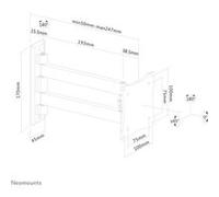 Neomounts FPMA-W820 simple Support mural pour écran 25,4 cm (10) - 68,6 cm (27) argent inclinable, mobile Argent G