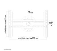 Neomounts LED-WR100BLACK Support pour écran mural 37-75" - rotatif