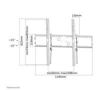 Neomounts LFD-W2000 Support pour écran mural 60-100" - inclinable