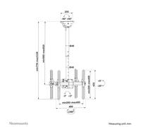 Neomounts NM-C440DBLACK Support de plafond pour double écran 32-60" - h56-91 cm