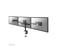 Neomounts NM-D135D3BLACK Support Bureau 3 écrans 10-27" VESA 75x75/100x100 Pince/Oeillet Inclinaison 90° Pivot 90° Rotation 360° Hauteur 49.8cm 8kg