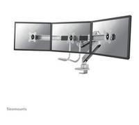 Neomounts NM-D775DX3 - Kit de montage - pleine action - pour 3 écrans LCD - argent - Taille d'écran : 17"-24" - pinces montables, oeillet, montrable sur bureau Argent G