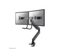 Neomounts NM-D775DXBLACK Support Bureau Double Écran 10-32" VESA 75x75/100x100, Ressort à Gaz, Inclinaison/Pivotement/Rotation 360°, Pince/Oeillet