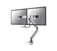 Neomounts NM-D775DX - Kit de montage - pleine action - pour 2 écrans LCD - argent - Taille d'écran : 10"-32" - pinces montables, oeillet, montrable sur bureau Argent G