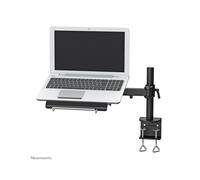 Neomounts NOTEBOOK-D100 Support Bureau Notebook 10-22" Acier Noir, Pince Fixation, Inclinaison 30°, Pivot 180°, Profondeur Réglable 0-570mm, Charge Max 10kg