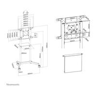 Neomounts NS-M1250BLACK Support au sol pour écran 37-70" - rotatif - étagère multimédia incluse