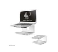 Neomounts NSLS050 Support Laptop 10-17" Aluminium Argent, Rotation 360°, Charge 5kg, Dimensions 240x240x140mm, Montage Bureau