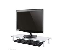 Neomounts NSMONITOR10 Réhausseur d'écran/Portable Universel Verre Transparent - Supporte 1 écran jusqu'à 25kg - Ajustable 8cm - 560x210mm