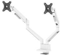 Neomounts Support de table pour écran DS70-250WH2 2 Écran(s) 43,2 cm (17\ ) - 81,3 cm (32\ ) blanc inclinable, mobile, rotatif