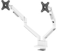 Neomounts Support de table pour écran DS70-250WH2 2 Écran(s) 43,2 cm (17) - 81,3 cm (32) blanc inclinable, mobile, rotatif, réglable en hauteur