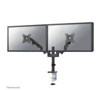 Neomounts DS70-750BL2 Support Bureau Double Écran 17-27" VESA 75x75/100x100, Pivot, Inclinaison, Rotation, Gaz, Charge max 7kg par écran, Noir