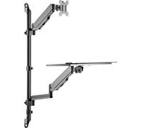 Neomounts Support mural pour écran WL90-325BL1 1 Écran(s) 43,2 cm (17) - 81,3 cm (32) noir tablette pour clavier, réglable en hauteur, inclinable, mobile,