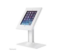 Neomounts TABLET-D300WHITE Support Bureau Tablette 9.7" Acier Blanc, Inclinaison 75°, Rotation 90°, VESA 75x75mm, Verrouillage, Hauteur 30cm