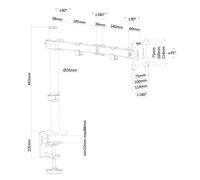Neomounts TIS 10"-32" 1TFT 3Joints noir Max.8KG