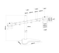 Neomounts TIS 10"-32" 2TFT 3Joints noir Max.8KG