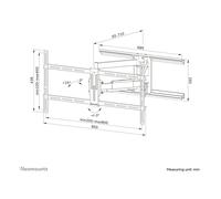 Neomounts WL40-550BL18 - Kit de montage (support mural) - full-motion - pour TV - noir - Taille d'écran : 43"-75" Noir G