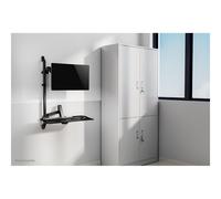 Newstar FPMA-D1330D4SILVER Support d'écran Plat pour Bureau - Supports d'écrans Plats pour Bureau (75 x 75 mm, 100 x 100 mm, 0-180°)