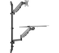 Support mural Neomounts WL90-325BL1 pour écran de 32" (assis-debout entièrement mobile)