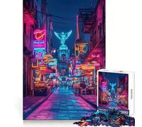 Neon Angel Alley, Mexique Puzzles pour Adultes 1000 pièces Logic Boost Toy Group Joy Premium Edge Bday Surprise (50x75cm)