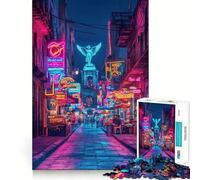 Neon Angel Alley, Mexique Puzzles pour Adultes 1000 pièces Logic Boost Toy Group Joy Premium Edge Bday Surprise (50x75cm)