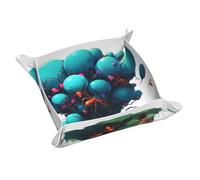 Neon Ant Colony Plateau de rangement en cuir pour porte-clés, pièces de monnaie, montres, boucles d'oreilles et autres accessoires, indispensable pour la maison