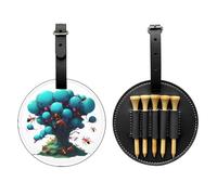 Neon Ant Colony Sac de rangement pour tee de golf Noir - Facile à transporter et plus efficace pour jouer au golf