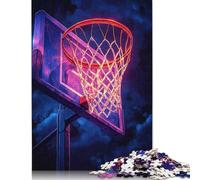 Neon Basketball Hoop Puzzle 1000 Pièces Educa Jouet en Bois Divertissement Créatif Décoration Intérieure Jeu Éducatif Challenge Toy pour Adultes Et Enfants À Partir De 12 Ans 1000pcs (75x50cm)