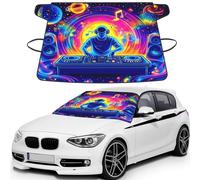 Neon Beat Housse de pare-brise de voiture avec impression UV pour la glace et la neige - Ajustement universel pour la plupart des voitures - Protection contre la glace - Protection multifonction pour