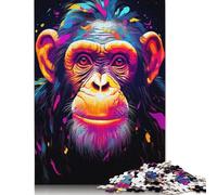 Neon Chimpanzee Puzzle 1000 Pièces Educa Jouet en Bois Divertissement Créatif Décoration Intérieure Jeu Éducatif Challenge Toy Adultes & Enfants des 14 Ans 1000pcs (75x50cm)