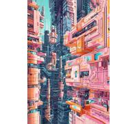 Neon Constructs: A Cyberpunk Dot Grid Notebook (6x9, 200 Pages): Futuristic Journal for Sketching, Planning, and Creative Coding