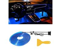 Néon El Fil USB 5M/16ft pour Voiture,Lumière au Néon LED pour Chambre, Noël, Fête,l'intérieur de Voiture Décorative Atmosphère Bande Lumière,Couture Bord Décor Bricolage,Bleu