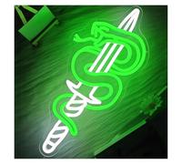 Néon Enseignes lumineuses Decor Enseigne Au Néon Avec Épée De Serpent, Alimentée Par USB, Lumière À Intensité Variable, Pour Chambre À Coucher, Club, Fête, Décorations Murales 19.8cm×43.9cm