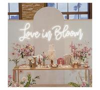 Néon Enseignes lumineuses Decor Enseigne Au Néon Love In Bloom Alimentée Par USB, Lumière À Intensité Variable, Pour Décoration Murale De Mariage, De Fiançailles, De Fête, 46cmx13cm(C)