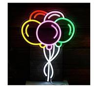 Néon Enseignes lumineuses Decor Enseigne Lumineuse LED Colorée En Forme De Ballon Intensité Variable Pour Chambre D'enfant Mariage, Anniversaire, Décoration Murale, 28.95cmx38cm