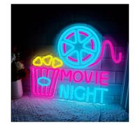 Néon Enseignes lumineuses Decor Enseignes Au Néon À Suspendre Pour Soirée Cinéma, Lumière Au Néon Pour Cinéma, Pour Décoration Murale, Décoration De Cinéma Maison LED Néon Signe 32cm×39cm
