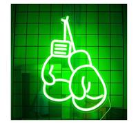 Néon Enseignes lumineuses Decor Gants De Boxe Panneau Néon LED Lumières Pour Salle De Sport Décoration Murale Lumière Avec USB Chambre Homme Cave Fête Club Panneau Lumineux 28cmX40cm(Orange,Blue,Green