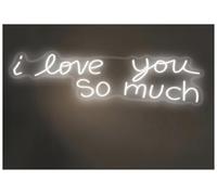 Néon Enseignes lumineuses Decor Je T'aime Tellement Enseigne Au Néon Décoration De Mariage Confession Atmosphère Art Signe 45cm(UNE)