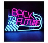 Néon Enseignes lumineuses Decor RETOUR VERS LE FUTUR Panneau Néon Pour Décoration Murale Salle De Jeux Homme Cave Mariage Néon LED Pour Chambre Bar À Bière Fête Anniversaire 39cmx26cm
