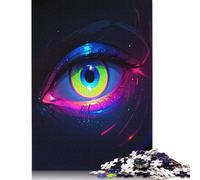 Neon Eye Art Puzzle 1000 Pièces Educa Jouet en Bois Divertissement Créatif Décoration Intérieure Jeu Éducatif Challenge Toy Adultes Et Enfants À Partir De 14 Ans 1000pcs (38x26cm)