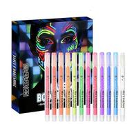 Neon Face Paint Markers, Glow, Create, Light Up The Fun- Bright Neon Colors For Glowing Face Art, Washable Temporary Tattoo Markers for Glow Party Favors Valentine Gifts Easter Basket Stuffers (1Set)