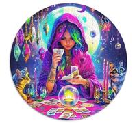 Néon Fortune Teller 1000 Pièces Puzzle pour Adultes Jeu Stimulant Puzzle Anti-Stress Cultiver l'esprit D'équipe pour Décorations Familiales 1000pcs (67.5x67.5cm)
