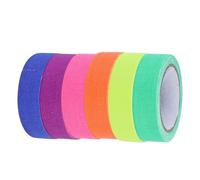 Neon Gaffer Tape 6 Couleurs 15mm X 5m X 6 Rouleaux Fluorescent Blacklight Glow in The Dark Tape pour Glow Party Supplies