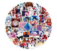 NEON GENESIS EVANGELION Autocollants EVA Personnages Ayanami Rei Ikari Shinji Figurine PVC Graffiti Autocollants Imperméables Pour Ordinateur Skateboard, Téléphone, Guitare, Vélo DIY Dekoration (B)