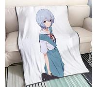 NEON GENESIS EVANGELION/EVA Ayanami Rei Impression numérique 3D animée Couverture en micro polaire ultra-douce en flanelle entretien facile
