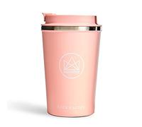 Neon Kactus - Tasse de Voyage thermos café en acier inoxydable à double paroi, travel mug réutilisable avec couvercle refermable, gobelet isotherme café, étanche, recyclable, 12 oz.