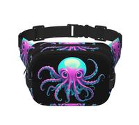 Neon Kraken Core Pattern Sac banane tendance tendance unisexe pour le voyage et le sport