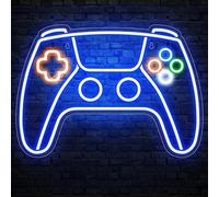 Neon LED Gaming Manette, Gamer Deco Gaming Chambre Mural Néon, Game Room Décoration Neon Ado, Accessoire Game Zone Enseigne Lumineuse Cadeau, Connexion USB avec Variateur de Luminosité