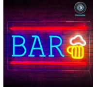 Néon Led USB Dimmable, enseigne néon, veilleuse néon Led Décoration murale pour bar bar hôtel restaurant cadeau(Bar et bière,40x20cm)