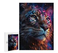 Neon Leopard Portrait-1 Puzzle 1000 Pièces Educa Jouet en Bois Cadeau Unique Décoration Intérieure Jeu Éducatif Challenge Toy Adultes Et Enfants À Partir De 14 Ans 500 PCS