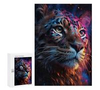 Neon Leopard Portrait-1 Puzzle 1000 Pièces Educa Jouet en Bois Cadeau Unique Décoration Intérieure Jeu Éducatif Challenge Toy Adultes Et Enfants À Partir De 14 Ans 300 PCS